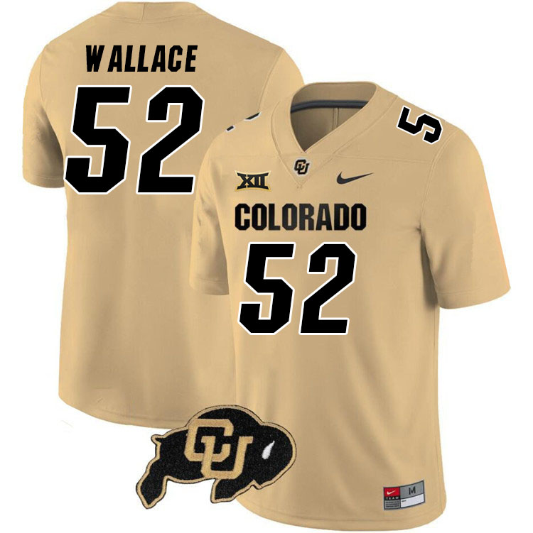 Colorado Buffaloes #52 Chazz Wallace Big 12 Conference College Football Jerseys Stitched Sale-Gold